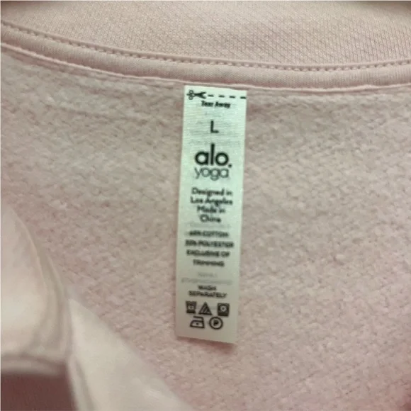 🌸 ALO YOGA Collared Henley Crop Polo Pullover | Size L |  NWT 🌸 - Picture 7 of 10
